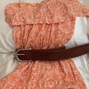 Boho chic strapless maxi dress. BELT NOT INCLUDED